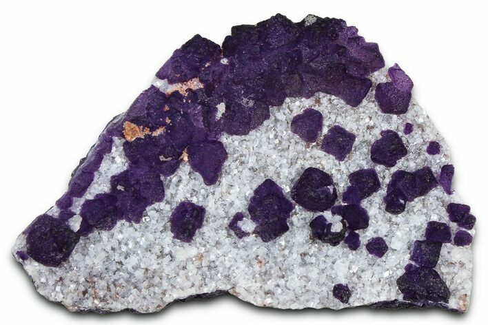 Rich Royal Purple Octahedral Fluorite on Orthoclase - Arizona #368382